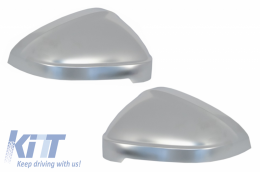 Mirror Covers suitable for Audi A5 F5 (2017+) Extinction Aluminium Plated Complete Housing With Side Assist