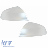Mirror Covers suitable for Audi Q5 4M 16-20, Q7 4M 15-19 Shells Brushed Aluminum 2 Pieces