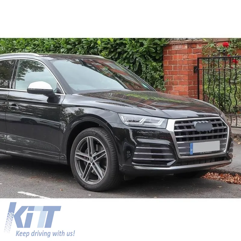 Mirror Covers suitable for Audi Q5 4M 16-20, Q7 4M 15-19 Shells Brushed Aluminum 2 Pieces