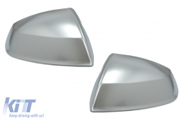 Mirror Covers suitable for Audi Q7 4M (2015-2019) Q5 (2017-2020) Extinction Aluminium Plated Complete Housing With Side Assist RS Design