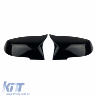 Mirror Covers suitable for BMW 1 2 3 4 X1 i3 M4 Look Glossy Black 2 Pieces