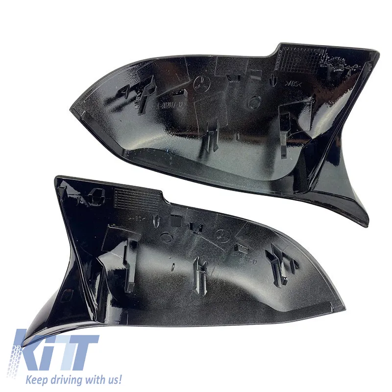 Mirror Covers suitable for BMW 1 2 3 4 X1 i3 M4 Look Glossy Black 2 Pieces