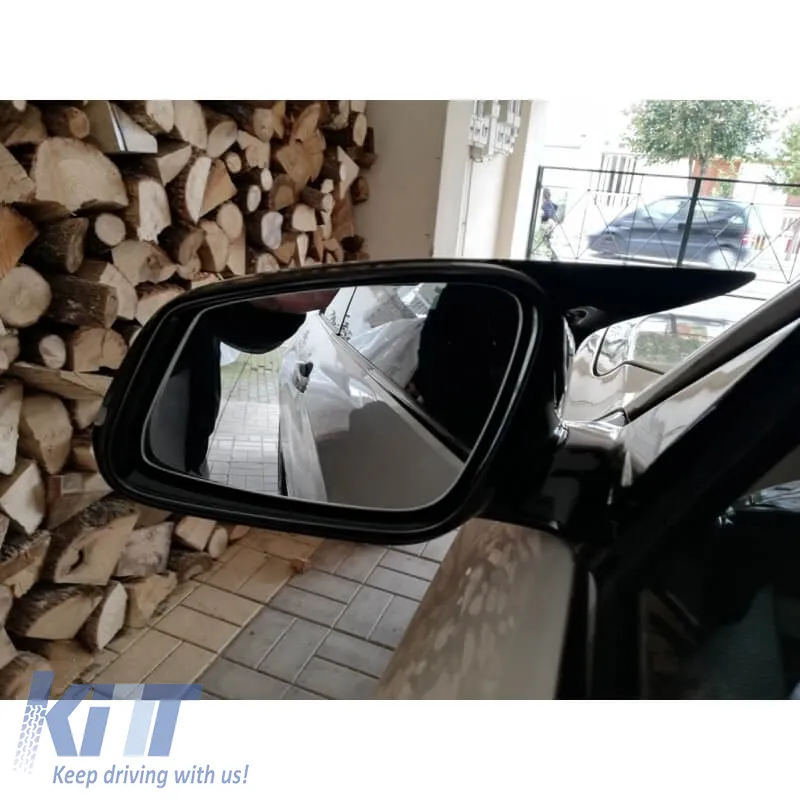 Mirror Covers suitable for BMW 1 2 3 4 X1 i3 M4 Look Glossy Black 2 Pieces