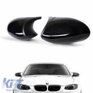 Mirror Covers suitable for BMW 1 E87/E81/E82/E88, 3 E90, E91 05-08 / E92, E93 06-10 M3/M4 Look Black Glossy & Matte 2 Pieces