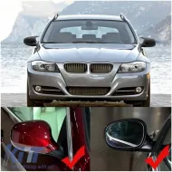Mirror Covers suitable for BMW 1 E87/E81/E82/E88, 3 E90, E91/E92, E93 M3/M4 Look Facelift LCI Models Black Glossy & Matte 2 Pieces-image-6324143