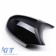 Mirror Covers suitable for BMW 1 E87/E81/E82/E88, 3 E90, E91 05-08 / E92, E93 06-10 M3/M4 Look Black Glossy & Mat 2 Pieces