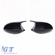Mirror Covers suitable for BMW 1 E87/E81/E82/E88, 3 E90, E91 05-08 / E92, E93 06-10 M3/M4 Look Black Glossy 2 Pieces