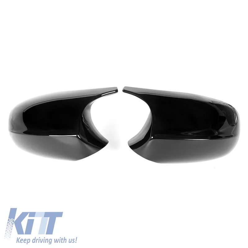 Mirror Covers suitable for BMW 1 E87/E81/E82/E88, 3 E90, E91/E92, E93 M3/M4 Look Facelift LCI Models Black Glossy 2 Pieces
