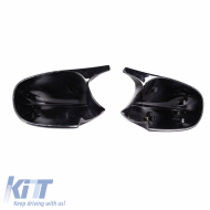 Mirror Covers suitable for BMW 1 E87/E81/E82/E88, 3 E90, E91/E92, E93 M3/M4 Look Facelift LCI Models Black Glossy 2 Pieces