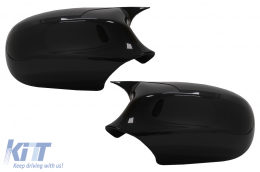 Mirror Covers suitable for BMW 3 Series E90 E91 LCI (2008-2011) M Sport Design Glossy Black - MCBME90LCIPB