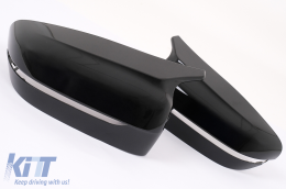 Mirror Covers suitable for BMW 3 Series G20 G21 G28 (2017-up) Piano Black M Sport Design LHD-image-6113946