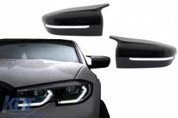 Mirror Covers suitable for BMW 3 Series G20 G21 G28 (2017-up) Piano Black M Sport Design LHD-image-6113975