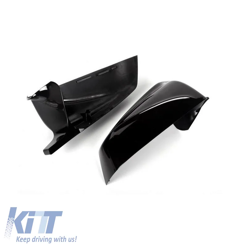 Mirror Covers suitable for BMW 5 F07 10-14 (Pre-Facelift) / 7 F01 09-12 M4 Look Glossy Black 2 Pieces