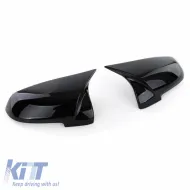 Mirror Covers suitable for BMW 5 F10 / F11 LCI (Facelift), 6 F06, F12, F13, 7 F02, F03, F04, 14-18 M4 Look Glossy Black 2 Pieces-image-6312474