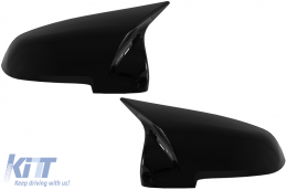 Mirror Covers suitable for BMW 5 Series F10 F11 F07 LCI (2015-2017) 6 Series F06 F12 F13 LCI (2014-2018) 7 Series F01 F02 F03 LCI (2012-2015) Piano Black M Design