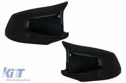 Mirror Covers suitable for BMW 5 Series F10 F11 F18 Non LCI (07.2010-2013) Piano Black M Design - MCBMF10MPNFB