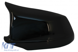 Mirror Covers suitable for BMW 5 Series F10 F11 F18 Non LCI (07.2010-2013) Piano Black M Design-image-6077086