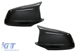 Mirror Covers suitable for BMW 5 Series F10 F11 F18 Non LCI (07.2010-2013) Carbon Look M Design - MCBMF10MPNCF