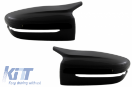 Mirror Covers suitable for BMW 5 Series G30 G31 G38 (2017-up) 6 Series G32 (2017-up) 7 Series G11 G12 (2015-up) 8 Series G14 G15 (2017-up) M Sport Design Glossy Black LHD - MCBMG30M5