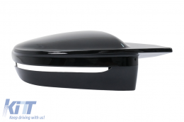 Mirror Covers suitable for BMW 5 Series G30 G31 G38 (2017-2019) 6 Series G32 (2017-2019) 7 Series G11 G12 (2015-2019) 8 Series G14 G15 G16 (2017-2019) M Sport Design Glossy Black LHD-image-6111230