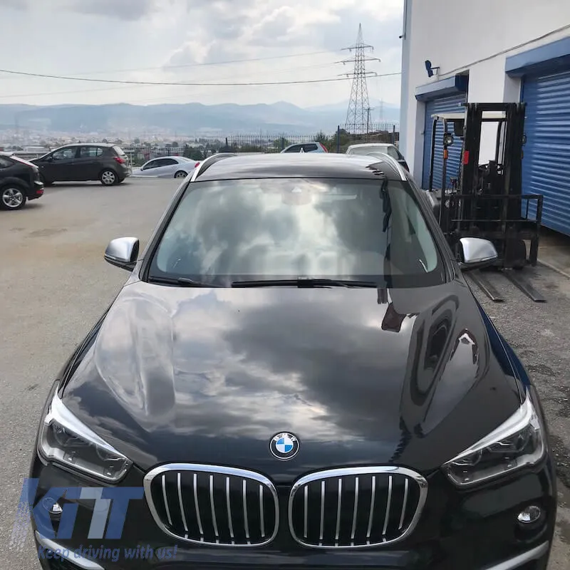 Mirror Covers suitable for BMW X1 F48 15+, 2 F45 / F46 14+ Brushed Aluminum 2 Pieces