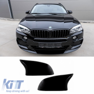 Mirror Covers suitable for BMW X3 F25, X4 F26, X5 F15, X6 F16 M4 Look Glossy Black 2 Pieces