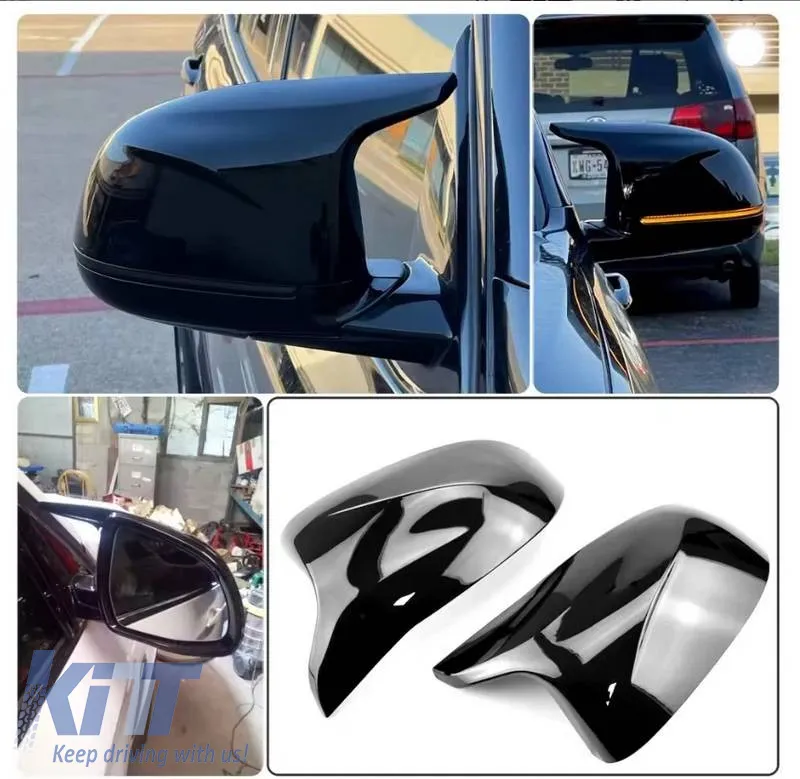 Mirror Covers suitable for BMW X3 F25, X4 F26, X5 F15, X6 F16 XM Look Glossy Black 2 Pieces