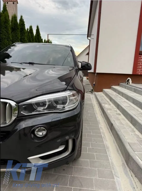 Mirror Covers suitable for BMW X3 F25, X4 F26, X5 F15, X6 F16 XM Look Glossy Black 2 Pieces