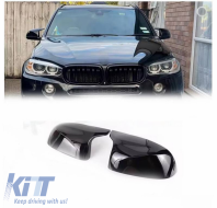 Mirror Covers suitable for BMW X3 F25, X4 F26, X5 F15, X6 F16 XM Look Glossy Black 2 Pieces