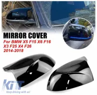 Mirror Covers suitable for BMW X3 F25, X4 F26, X5 F15, X6 F16 XM Look Glossy Black 2 Pieces-image-6324716