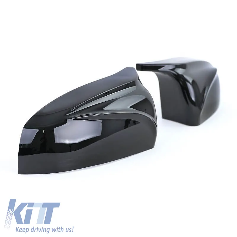 Mirror Covers suitable for BMW X5 E70 06-13 / X6 E71 08-13 M4 Look Glossy Black 2 Pieces