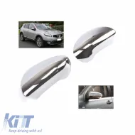 Mirror Covers suitable for Nissan Qashqai 2008-2013 Chrome 2 Pieces-image-6308117