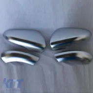 Mirror Covers suitable for VW Golf VI (6) 08-12, Touran 10-15 Brushed Aluminum Top-Bottom Set 4 Pieces-image-6301075