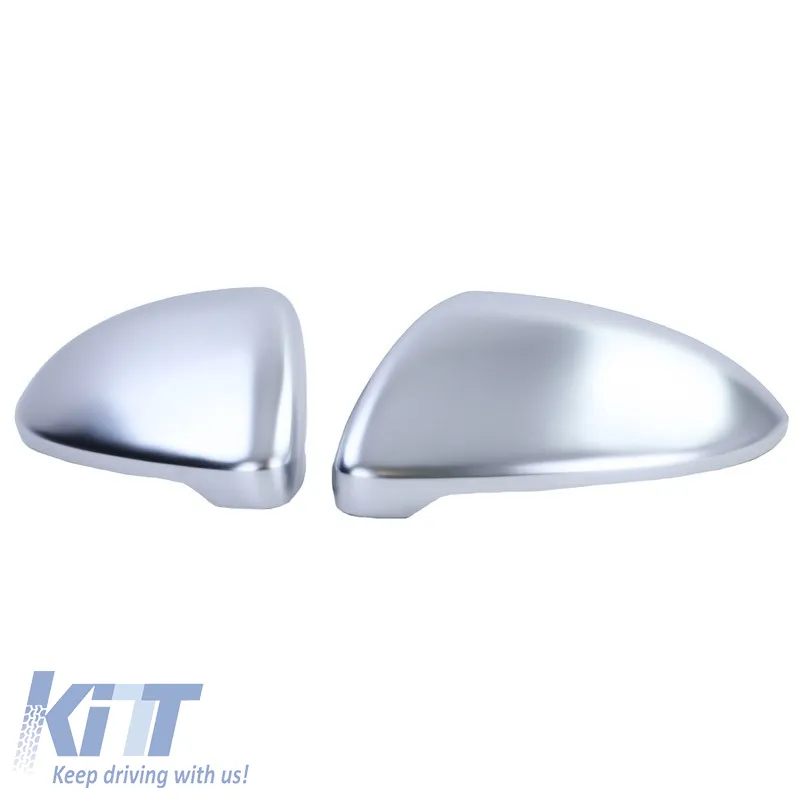 Mirror Covers suitable for VW Golf VII (7) 12-20 / Touran 15+ Brushed Aluminum 2 Pieces