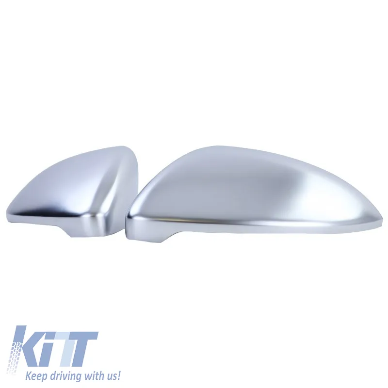 Mirror Covers suitable for VW Golf VII (7) 12-20 / Touran 15+ Brushed Aluminum 2 Pieces
