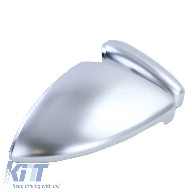 Mirror Covers suitable for VW Golf VII (7) 12-20 / Touran 15+ Brushed Aluminum 2 Pieces