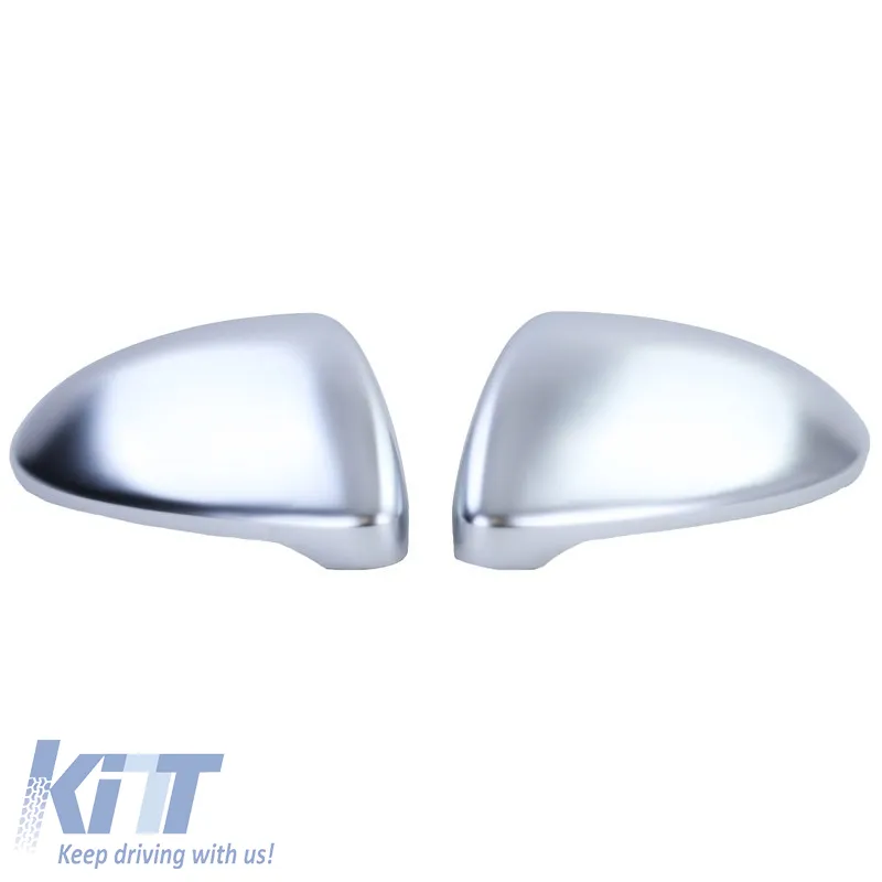 Mirror Covers suitable for VW Golf VII (7) 12-20 / Touran 15+ Brushed Aluminum 2 Pieces
