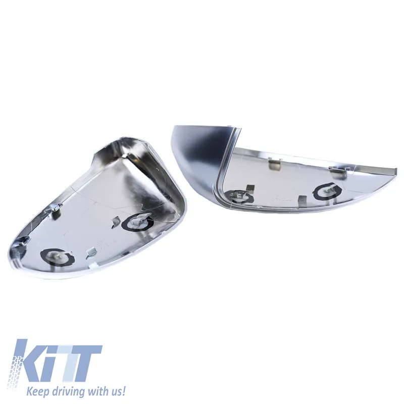 Mirror Covers suitable for VW Golf VII (7) 12-20 / Touran 15+ Brushed Aluminum 2 Pieces