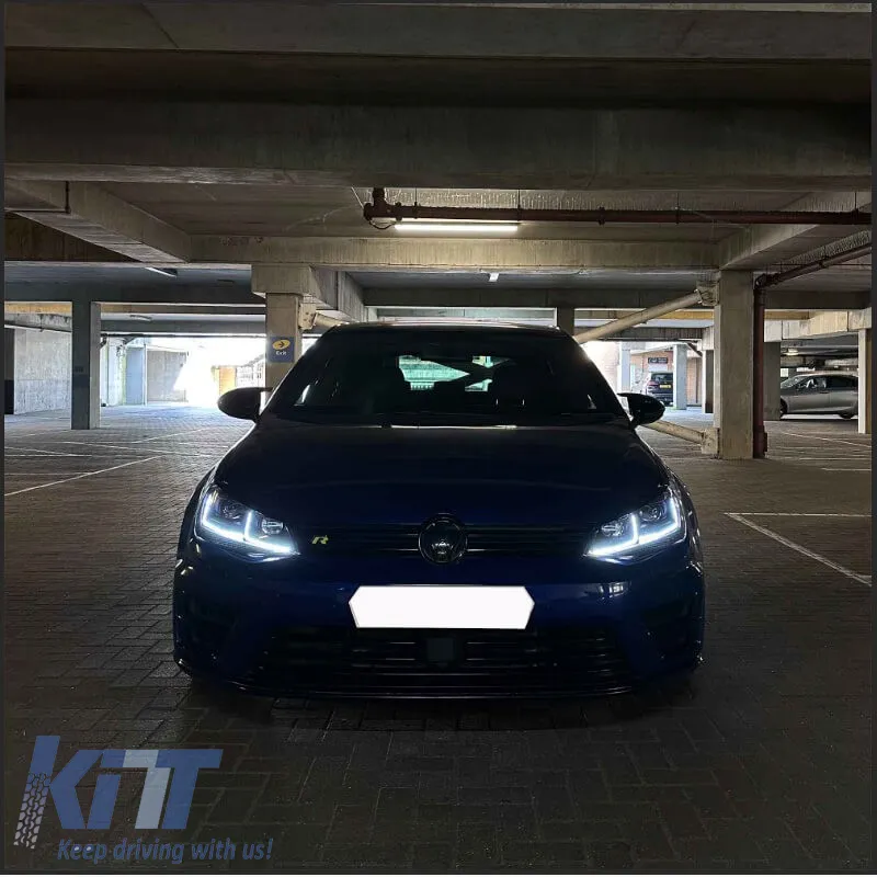 Mirror Covers suitable for VW Golf VII (7) 12-20, Touran 15+ R Look Clip On Glossy Black 2 Pieces