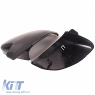 Mirror Covers suitable for VW Golf VIII (8) 20+ without Lane Assist R Look Clip On Glossy Black 2 Pieces