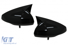 Mirror Covers suitable for VW Polo Hatchback AW MK6 (2017-2020) Piano Black-image-6095425