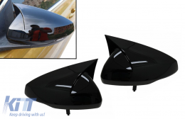 Mirror Covers suitable for VW Polo Hatchback AW MK6 (2017-2020) Piano Black - MCVWPOMK6PB