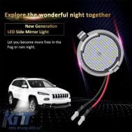 Mirror Led Lights suitable for Ford Edge 07-18 / Mondeo MK5 15-17 / Fusion 14-15 / Raptor 09-14 / Ranger 15-17 / Mustang 15-17 18 SMD Led 6000K White 2 Pcs