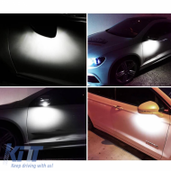 Mirror Led Lights suitable for Ford Edge 07-18 / Mondeo MK5 15-17 / Fusion 14-15 / Raptor 09-14 / Ranger 15-17 / Mustang 15-17 18 SMD Led 6000K White 2 Pcs