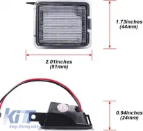 Mirror Led Lights suitable for Ford Focus 01-18 / Mondeo 07-14 / Kuga 08-12 / Escape 15-16 SMD Led 6000K White 2 Pcs-image-6320858