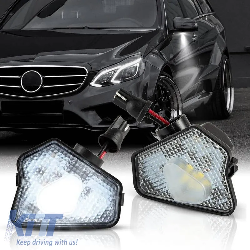 Mirror Led Lights suitable for Mercedes-Benz W201 / W246 / C117 / C218 / C207 / X156 / W176 / W201 / W202 / W204 / W124 / W212 / W221 Led 6000K White 2 Pcs