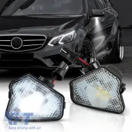 image-2-Mirror Led Lights suitable for Mercedes-Benz W201 / W246 / C117 / C218 / C207 / X156 / W176 / W201 / W202 / W204 / W124 / W212 / W221 Led 6000K White 2 Pcs