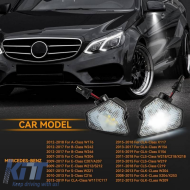 Mirror Led Lights suitable for Mercedes-Benz W201 / W246 / C117 / C218 / C207 / X156 / W176 / W201 / W202 / W204 / W124 / W212 / W221 Led 6000K White 2 Pcs