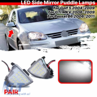 Mirror Led Lights suitable for VW Golf (V) 03-08 / Passat B6 05-10 / Passat CC 08-12 / Sharan 7N 11-16 Led 6000K White 2 Pcs