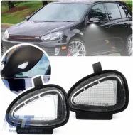 image-5-Mirror Led Lights suitable for VW Golf (VI) 6 08-12 / Touran 10-15 Led 6000K White 2 Pcs
